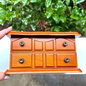 Vintage Jewelry Box with Drawers